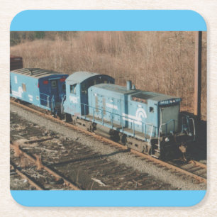 conrail  9412  what's a transfer caboose.  mouse  rechteckiger pappuntersetzer