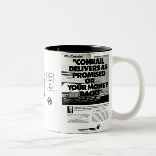 Conrail Züge liefern, wie 1984 versprochen Zweifarbige Tasse (Rechts)