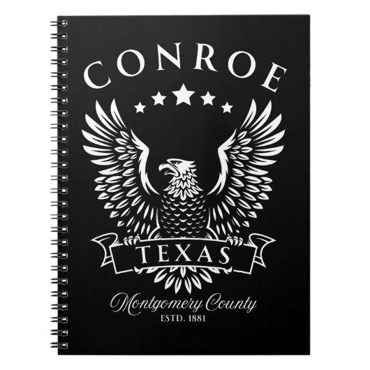 Conroe Montgomery Landkreis Texas Vintag Eagle Notizblock (Vorderseite)