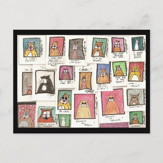 Conroys Katzen-Cartoons Postkarte (Vorderseite)
