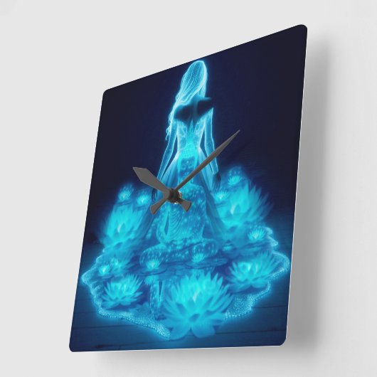 Consciousness / Conciencia Quadratische Wanduhr (Winkel)