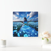 Consciousness / Conciencia Quadratische Wanduhr (Zuhause)