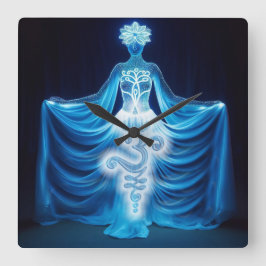 Consciousness / Conciencia Quadratische Wanduhr