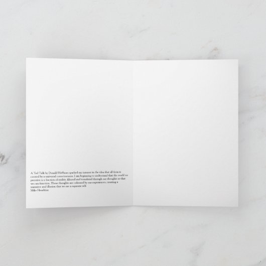 Consciousness creating form karte (Innenseite)