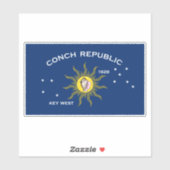 Conseil Republic Flag Key West Florida Aufkleber (Blatt)