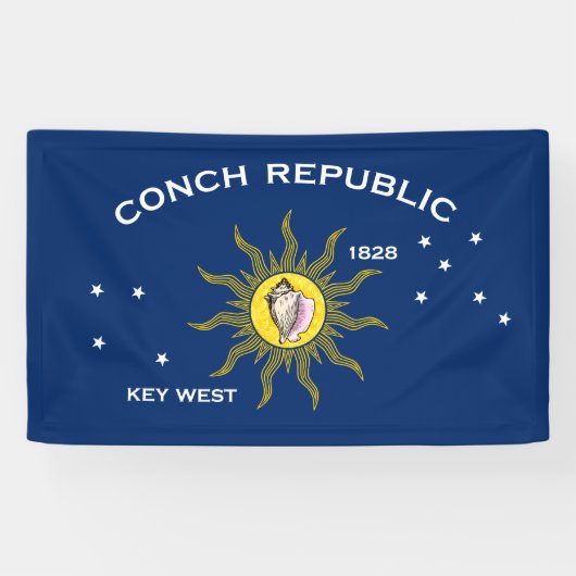 Conseil Republic Flag Key West Florida Banner (Horizontal)