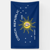 Conseil Republic Flag Key West Florida Banner (Vertikal)