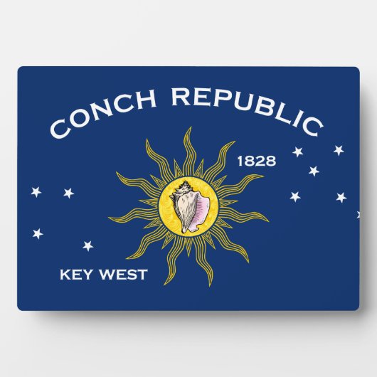 Conseil Republic Flag Key West Florida Fotoplatte (Vorderseite)