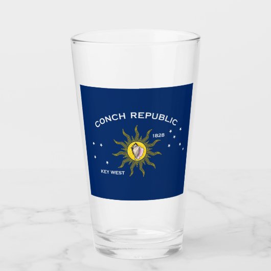 Conseil Republic Flag Key West Florida Glas (Vorderseite)