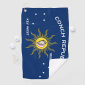 Conseil Republic Flag Key West Florida Golfhandtuch (Insitu)