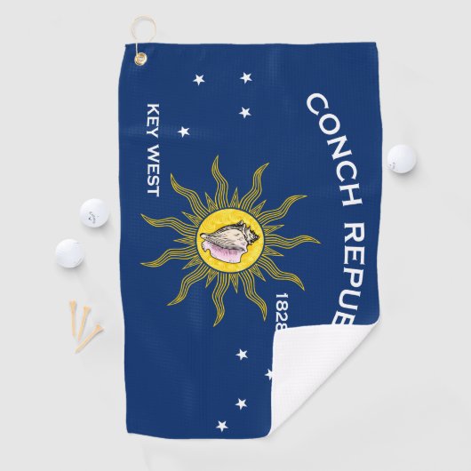 Conseil Republic Flag Key West Florida Golfhandtuch (Insitu)