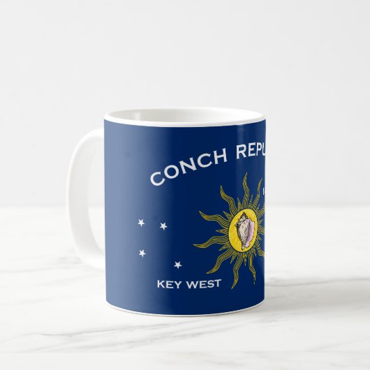Conseil Republic Flag Key West Florida Kaffeetasse (Vorderseite Links)