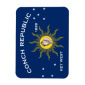 Conseil Republic Flag Key West Florida Magnet (Vertikal)