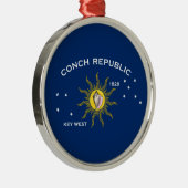 Conseil Republic Flag Key West Florida Ornament Aus Metall (Rechts)