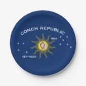 Conseil Republic Flag Key West Florida Pappteller (Vorderseite)