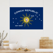 Conseil Republic Flag Key West Florida Poster (Küche)