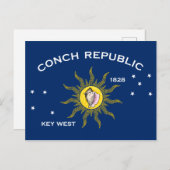 Conseil Republic Flag Key West Florida Postkarte (Vorne/Hinten)