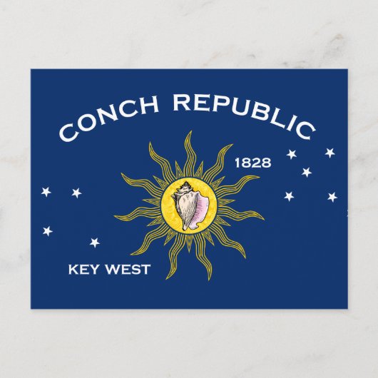 Conseil Republic Flag Key West Florida Postkarte (Vorderseite)
