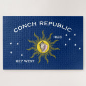 Conseil Republic Flag Key West Florida Puzzle (Horizontal)