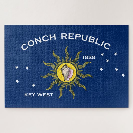 Conseil Republic Flag Key West Florida Puzzle (Horizontal)