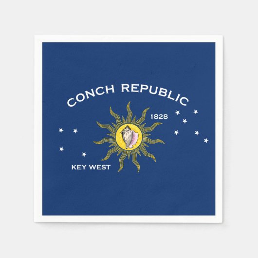 Conseil Republic Flag Key West Florida Serviette (Vorderseite)