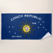 Conseil Republic Flag Key West Florida Strandtuch (Vorderseite)