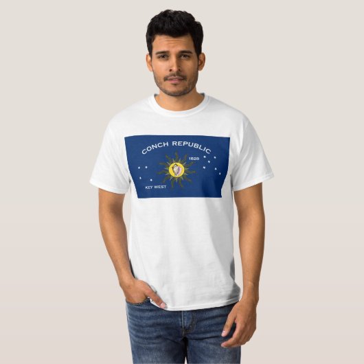 Conseil Republic Flag Key West Florida T-Shirt (Vorne ganz)