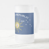 Conseil-Republik-Flagge Mattglas Bierglas (VorderseiteRechts)