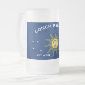 Conseil-Republik-Flagge Mattglas Bierglas (Vorderseite Links)