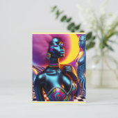 Consensual Sentry Ken Gage Fantasy Vaporwave Postkarte (Stehend Vorderseite)