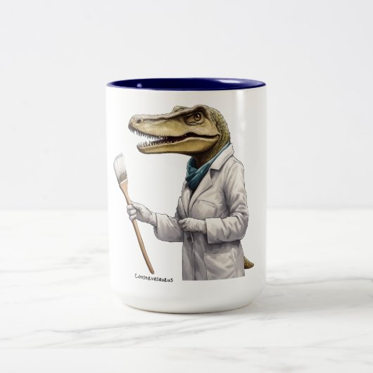 Conservasaurus Dinosaur Zweifarbige Tasse (Mittel)