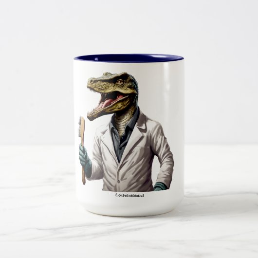 Conservasaurus Dinosaur Zweifarbige Tasse (Mittel)