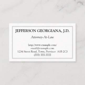 Conservative Attorney-at-Law Business Card Visitenkarte