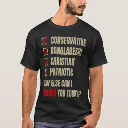 Conservative Bangladeshi Christian Patriotic T-Shirt (Vorderseite)