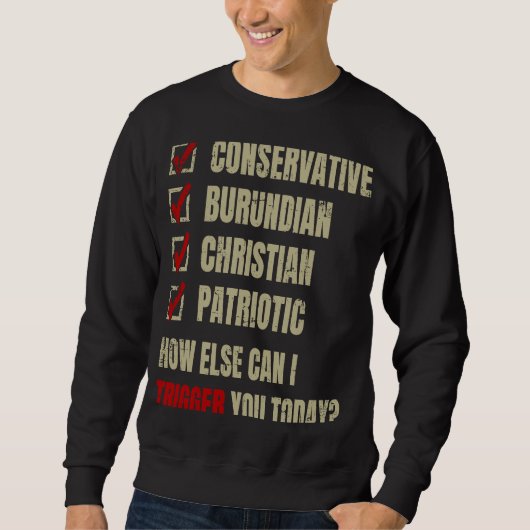 Conservative Burundian Christian Patriotic Sweatshirt (Vorderseite)