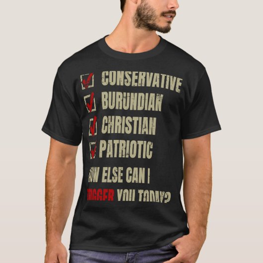 Conservative Burundian Christian Patriotic T-Shirt (Vorderseite)