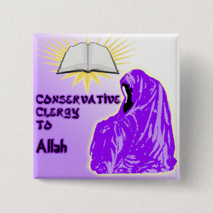 Conservative Clergy to Allah Party Logo Button
