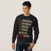 Conservative Guatemalan Christian Patriotic Sweatshirt (Vorne ganz)