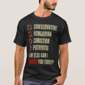 Conservative Hungarian Christian Patriotic T-Shirt (Vorderseite)