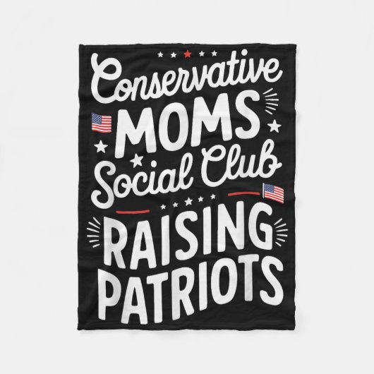 Conservative Moms Social Club Raising Patriots  Fleecedecke (Vorderseite)