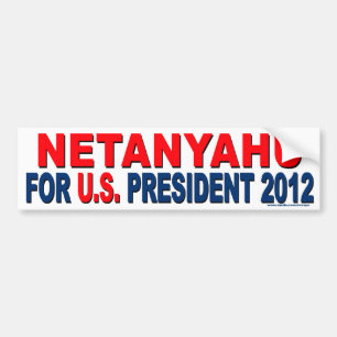 Conservative "Netanyahu For President" Sticker Autoaufkleber