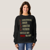 Conservative Omani Christian Patriotic Sweatshirt (Vorne ganz)