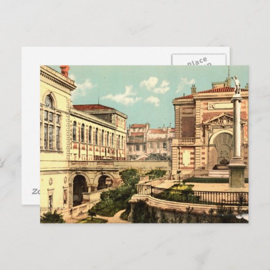 Conservatory and library, Marseille, Frankreich Postkarte (Vorne/Hinten)