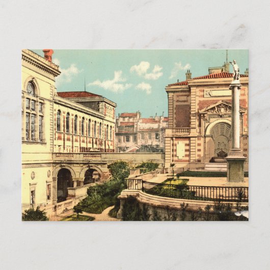 Conservatory and library, Marseille, Frankreich Postkarte (Vorderseite)