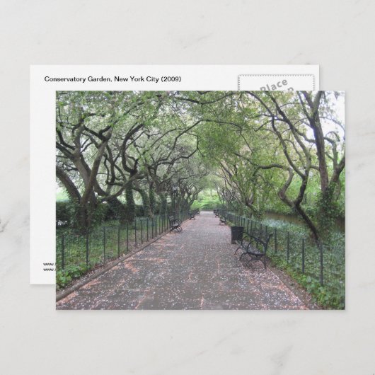 Conservatory Garden Central Park New York City NYC Postkarte (Vorne/Hinten)