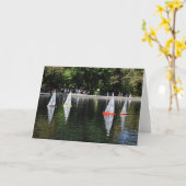 Conservatory Water Central Park Boat Pond New York Karte (Gelbe Blume)