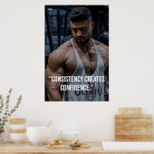 Consistency Creates Confidence – Quote Poster (Küche)