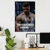 Consistency Creates Confidence – Quote Poster (Heimbüro)