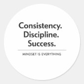 Consistency Discipline Success Gift Sticker (Vorderseite)