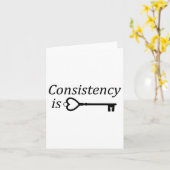 Consistency Is Key Motivational Gift Karte (Gelbe Blume)